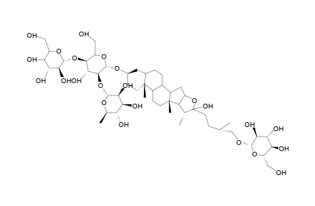 26-O-beta-D-GLUCOPYRANOSYL-(25R)-5alpha-FUROSTAN-3beta,22XI-DIOL 3-O-alpha-L-RHAMNOPYRANOSYL-(1->2)-O-(beta-D-GLUCOPYRANOSYL-(1->4))-beta-D-GLUCOPYRANOSIDE