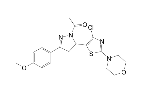 1-Acetyl-5-(4-chloro-2-morpholinothiazol-5-yl)-3-(4-methoxyphenyl)-4,5-dihydro-1H-pyrazole
