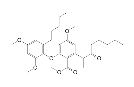 Benzoic acid, 2-(2,4-dimethoxy-6-pentylphenoxy)-4-methoxy-6-(1-methyl-2-oxoheptyl)- , methyl ester
