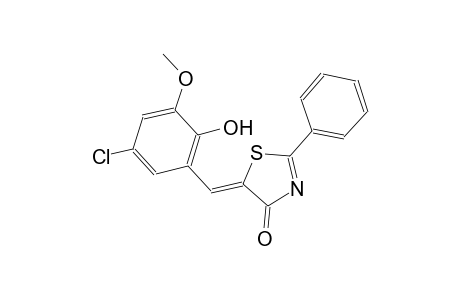 (5Z)-5-(5-chloro-2-hydroxy-3-methoxybenzylidene)-2-phenyl-1,3-thiazol-4(5H)-one