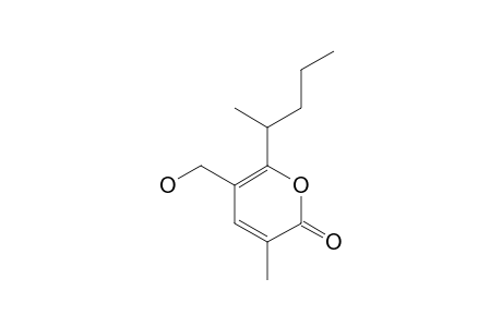 NORCADIATONE-C;5-(HYDROXYMETHYL)-3-METHYL-6-(PENTAN-2-YL)-2H-PYRAN-2-ONE