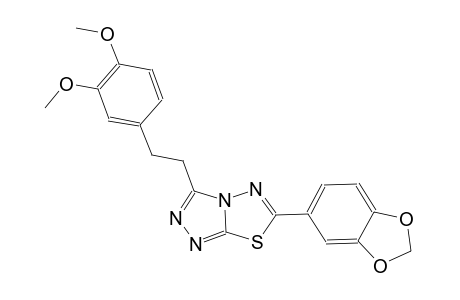 [1,2,4]triazolo[3,4-b][1,3,4]thiadiazole, 6-(1,3-benzodioxol-5-yl)-3-[2-(3,4-dimethoxyphenyl)ethyl]-