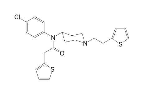 N-4-Chlorophenyl-2-(thiophen-2-yl)-N-(1-[2-(thiophen-2-yl)ethyl)piperidin-4-yl)acetamide
