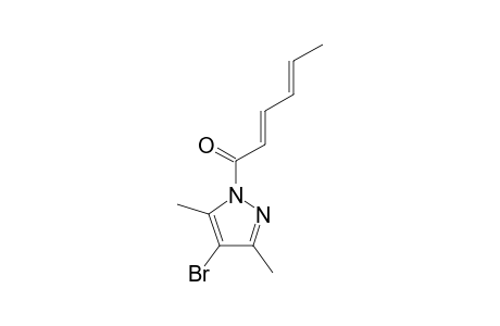 (E)-4-BROMO-1-[3-(2,4-HEXADIENOYL)]-3,5-DIMETHYLPYRAZOLE