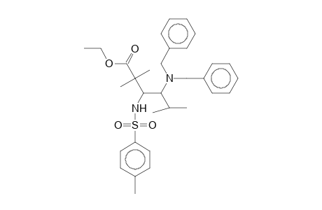 4-(dibenzylamino)-2,2,5-trimethyl-3-(tosylamino)hexanoic acid ethyl ester