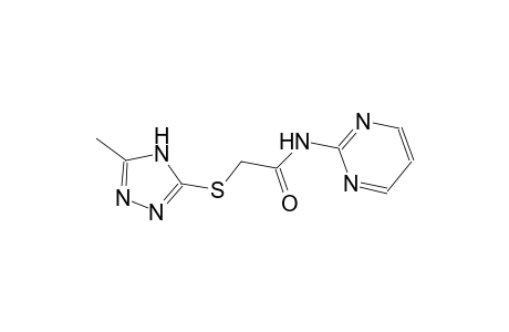 2-[(5-methyl-4H-1,2,4-triazol-3-yl)sulfanyl]-N-(2-pyrimidinyl)acetamide