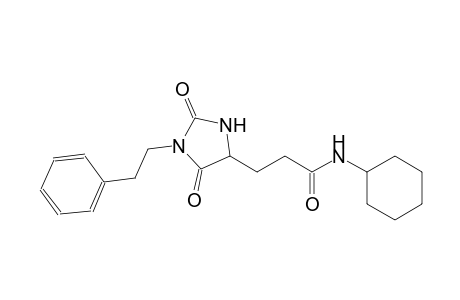 4-imidazolidinepropanamide, N-cyclohexyl-2,5-dioxo-1-(2-phenylethyl)-, (4S)-