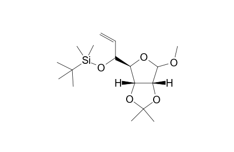 Methyl (1RS)-2,3-O-isopropylidene-5-O-tert-butyldimethylsilyl-5-vinyl-D-ribofuranoside