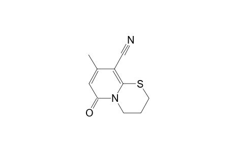 2H,6H-Pyrido[2,1-b]-1,3-thiazine-9-carbonitrile, 3,4-dihydro-8-methyl-6-oxo-