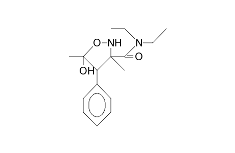 N,N-Diethyl-5-hydroxy-3,5-dimethyl-4-phenyl-3-isoxazolidincarboxamide