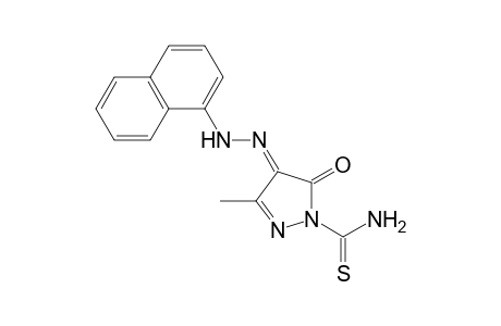 3-Methyl-4-(naphthalen-1-yl-hydrazono)-5-oxo-4,5-dihydro-pyrazole-1-carbothioic acid amide