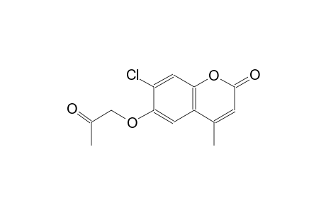 2H-1-benzopyran-2-one, 7-chloro-4-methyl-6-(2-oxopropoxy)-