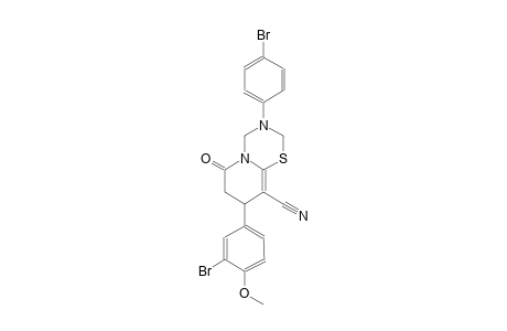 2H,6H-pyrido[2,1-b][1,3,5]thiadiazine-9-carbonitrile, 8-(3-bromo-4-methoxyphenyl)-3-(4-bromophenyl)-3,4,7,8-tetrahydro-6-oxo-