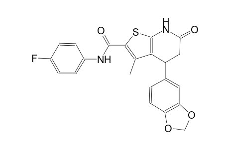 thieno[2,3-b]pyridine-2-carboxamide, 4-(1,3-benzodioxol-5-yl)-N-(4-fluorophenyl)-4,5,6,7-tetrahydro-3-methyl-6-oxo-