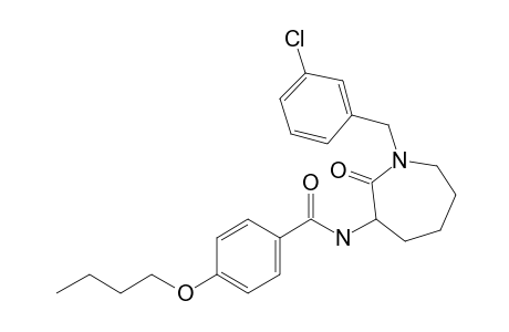 4-Butoxy-N-[1-(3-chlorobenzyl)-2-oxoazepan-3-yl]benzamide