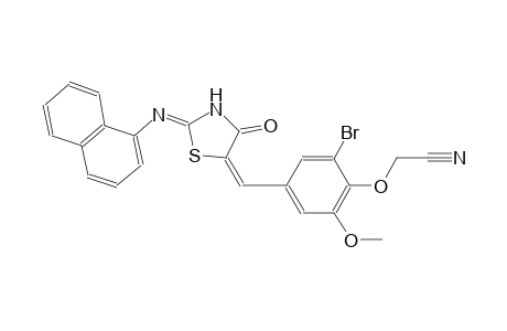 (2-bromo-6-methoxy-4-{(E)-[(2Z)-2-(1-naphthylimino)-4-oxo-1,3-thiazolidin-5-ylidene]methyl}phenoxy)acetonitrile