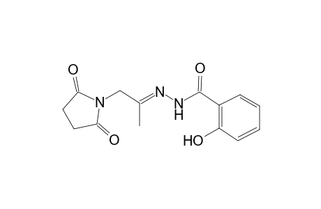 2-Hydroxybenzoic acid, [2-(2,5-dioxopyrrolidin-1-yl)-1-methylethylidene]hydrazide