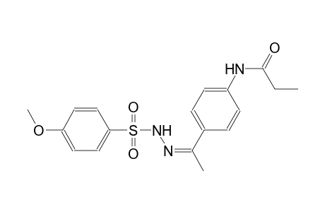 N-(4-{(1Z)-N-[(4-methoxyphenyl)sulfonyl]ethanehydrazonoyl}phenyl)propanamide