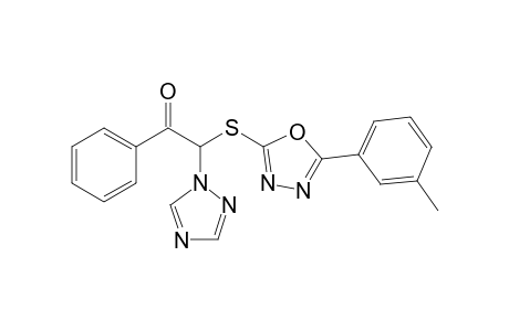 .omega.-[5-(m-Methylphenyl)-1,3,4-oxadiazol-2-thio]-.omega.-(1H-1,2,4-triazol-1-yl)acetophenone