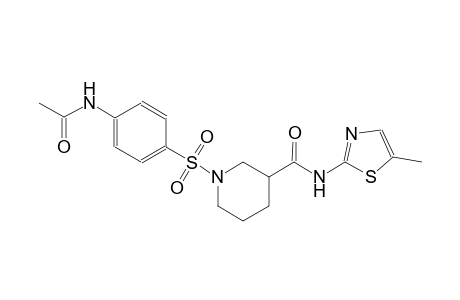 3-piperidinecarboxamide, 1-[[4-(acetylamino)phenyl]sulfonyl]-N-(5-methyl-2-thiazolyl)-
