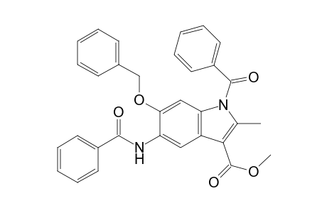 N,1-dibenzoyl-5-amino-6-(benzyloxy)-2-methylindole-3-carboxylic acid methyl ester