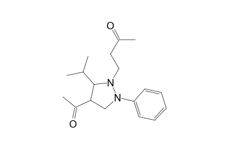 4-[4-acetyl-5-(1-methylethyl)-2-phenyl-1-pyrazolidinyl]-2-butanone
