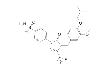 4-[(4Z)-4-(4-isobutoxy-3-methoxybenzylidene)-5-oxo-3-(trifluoromethyl)-4,5-dihydro-1H-pyrazol-1-yl]benzenesulfonamide