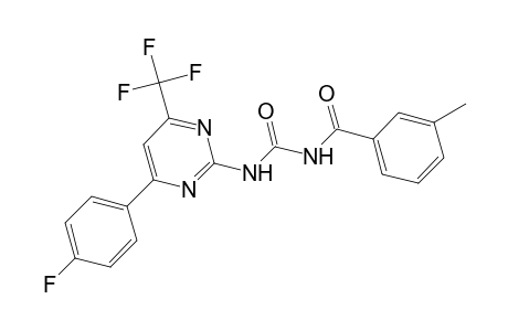 Urea, N-[4-(4-fluorophenyl)-6-(trifluoromethyl)-2-pyrimidinyl]-N'-(3-methylbenzoyl)-