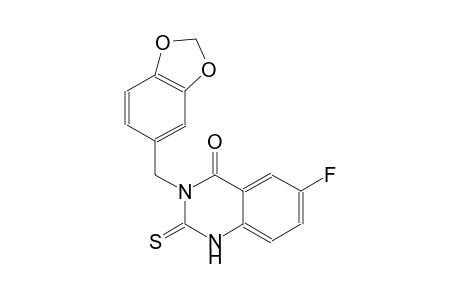 4(1H)-quinazolinone, 3-(1,3-benzodioxol-5-ylmethyl)-6-fluoro-2,3-dihydro-2-thioxo-