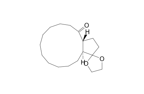 Spiro[cyclopentacyclotridecene-1(4H),2'-[1,3]dioxolan]-4-one, tetradecahydro-, (3aR*,14aS*)-