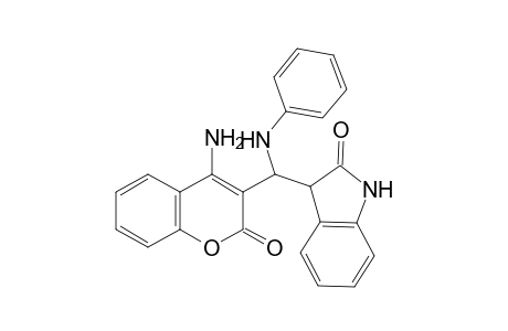 3-((4-Amino-2-oxo-2H-coumarin-3-yl)(phenylamino)methyl) indolin-2-one