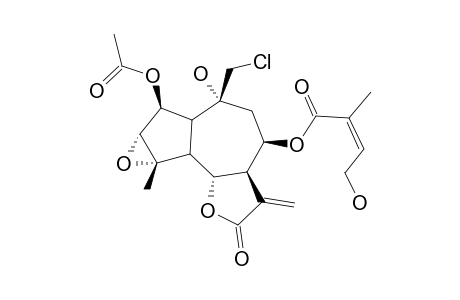 EUPACHINILIDE-F;8-BETA-(4ï-HYDROXYTIGLYLOXY)-2-BETA-ACETOXY-14-CHLORINE-3-ALPHA,4-ALPHA-EPOXY-10-ALPHA-HYDROXY-1-ALPHA-H,5-ALPHA-H,6-BETA-H-GUAI-11