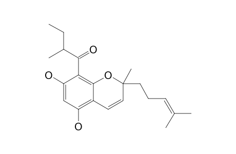 EMPETRIKARINEN_B;1-[5,7-DIHYDROXY-2-METHYL-2-(4-METHYLPENT-3-ENYL)-CHROMEN-8-YL]-2-METHYLBUTAN-1-ONE