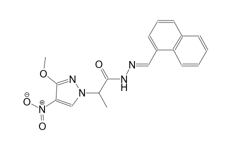 2-(3-methoxy-4-nitro-1H-pyrazol-1-yl)-N'-[(E)-1-naphthylmethylidene]propanohydrazide