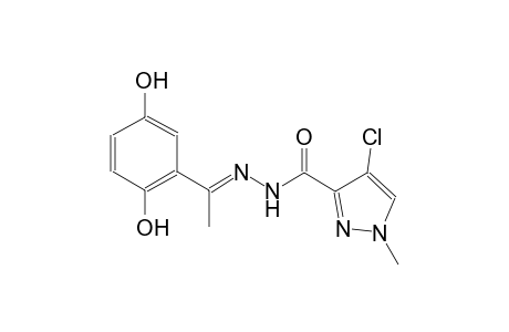 4-chloro-N'-[(E)-1-(2,5-dihydroxyphenyl)ethylidene]-1-methyl-1H-pyrazole-3-carbohydrazide