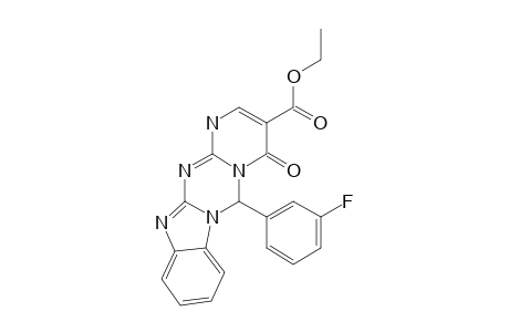 ETHYL-6-(3-FLUOROPHENYL)-4-OXO-4,6-DIHYDRO-1(12)(13)H-PYRIMIDO-[2',1':4,5]-[1,3,5]-TRIAZINO-[1,2-A]-BENZIMIDAZOLE-3-CARBOXYLATE