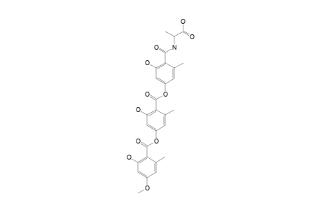 AMIDEPSIN-B;2-HYDROXY-4-([2-HYDROXY-4-[(2-HYDROXY-4-METHOXY-6-METHYLBENZOYL)-OXY]-6-METHYLBENZOYL]-OXY)-6-METHYLBENZOIC-ACID-N-ALANINE-AMIDE