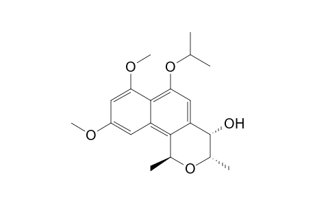 3,4-Dihydro-4-hydroxy-6-isopropoxy-7,9-dimethoxy-1,3-dimethylnaphtho[1,2-c]pyran