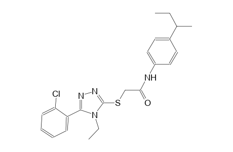 N-(4-sec-butylphenyl)-2-{[5-(2-chlorophenyl)-4-ethyl-4H-1,2,4-triazol-3-yl]sulfanyl}acetamide