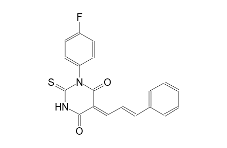 (5Z)-1-(4-fluorophenyl)-5-[(2E)-3-phenyl-2-propenylidene]-2-thioxodihydro-4,6(1H,5H)-pyrimidinedione