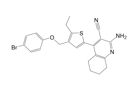 2-amino-4-{4-[(4-bromophenoxy)methyl]-5-ethyl-2-thienyl}-5,6,7,8-tetrahydro-3-quinolinecarbonitrile