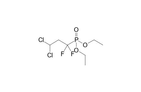 3,3-bis(chloranyl)-1-diethoxyphosphoryl-1,1-bis(fluoranyl)propane