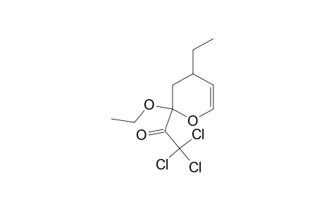 (2RS,4RS)-2-ethoxy-4-ethyl-3,4-dihydro-2H-pyran-2-yl trichloromethyl ketone