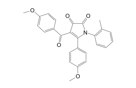 4-(4-METHOXYBENZOYL)-5-(4-METHOXYPHENYL)-1-(2-METHYLPHENYL)-2,3-DIHYDRO-1H-PYRROLE-2,3-DIONE