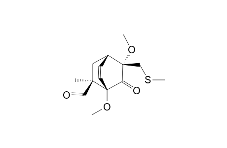 (1S,2S,4R,8S)-2,4-dimethoxy-8-methyl-2-(methylsulfanylmethyl)-3-oxidanylidene-bicyclo[2.2.2]oct-5-ene-8-carbaldehyde