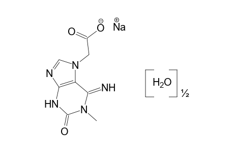 6-IMINO-1-METHYL-2-OXOPURINE-7-ACETIC ACID, SODIUM SALT, HEMIHYDRATE