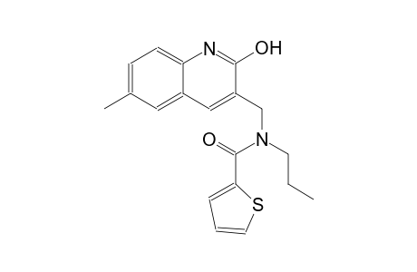 N-[(2-hydroxy-6-methyl-3-quinolinyl)methyl]-N-propyl-2-thiophenecarboxamide