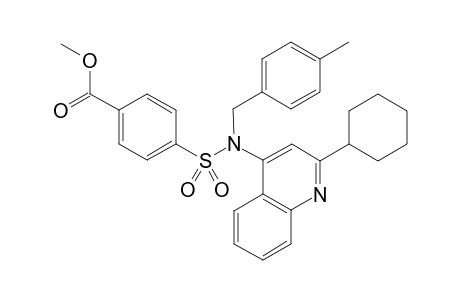 Methyl 4-(N-(2-cyclohexylquinolin-4-yl)-N-(4-methylbenzyl)sulfamoyl)benzoate