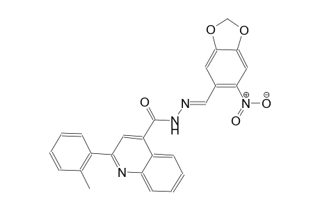 2-(2-methylphenyl)-N'-[(E)-(6-nitro-1,3-benzodioxol-5-yl)methylidene]-4-quinolinecarbohydrazide