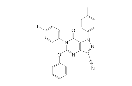 6-(4-Fluorophenyl)-7-oxo-5-phenoxy-1-p-tolyl--6,7-dihydro-1H-pyrazolo[4,3-d]pyrimidine-3-carbonitrile